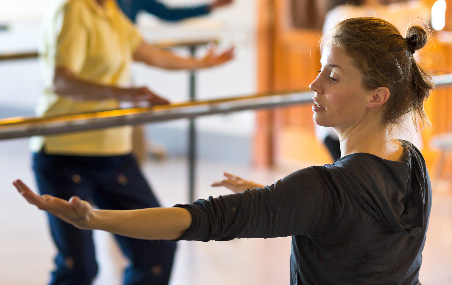 Corrie Befort teaching dance