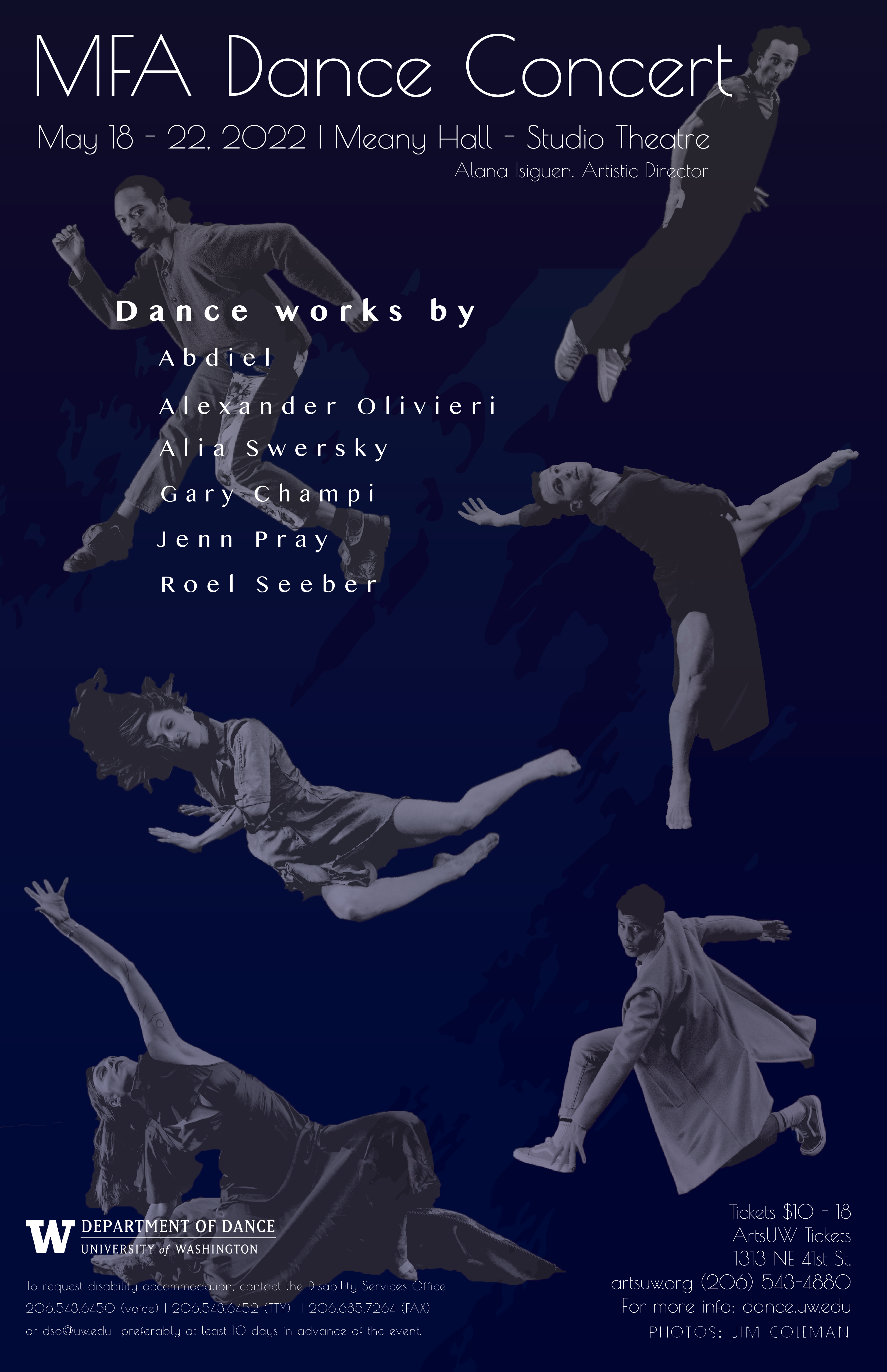 poster for mfa dance concert 