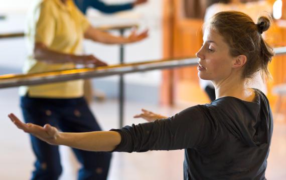 Corrie Befort teaching dance