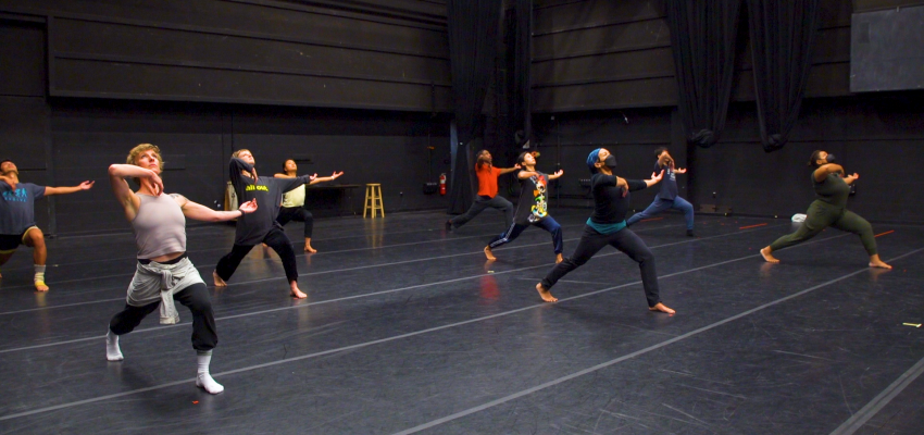 Dancers of Chamber Dance Company rehearsing Stardust