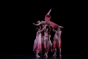 Dancers in pink dresses