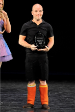 CN-H receiving the 2010 Astaire Award