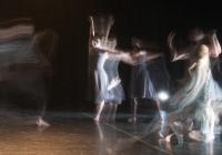 Blurred motion of Spectrum Dance Theater Dancers