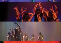 collage of Dancers jumping on stage 