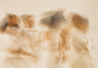 Blurred image of MFA in Dance Candidates dancing 