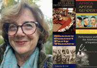 Collage of Images of Catherine Cole, and the book covers that Cole has authored