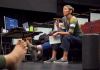 Rachael Lincoln directing Chamber Dance Company Rehearsal in the Meany Studio Theatre