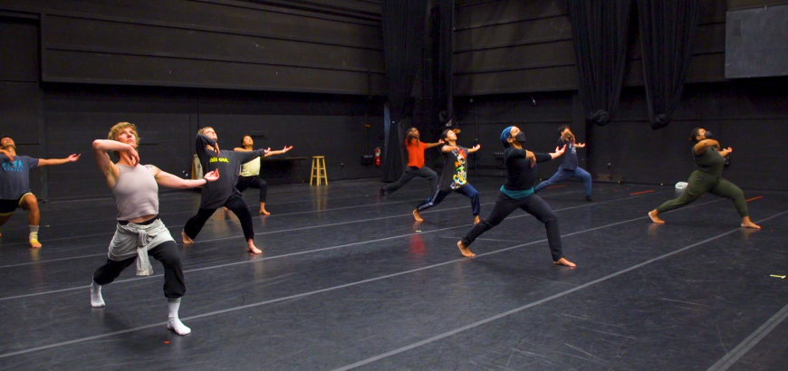 Dancers of Chamber Dance Company rehearsing Stardust