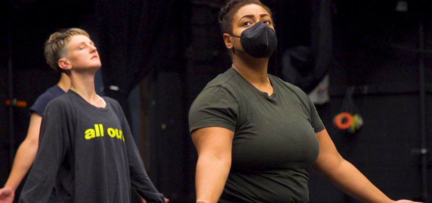 Noelle and Alethea rehearsing Stardust