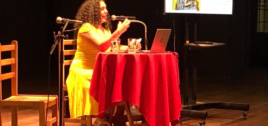 Monica Rojas Stewart giving presentation