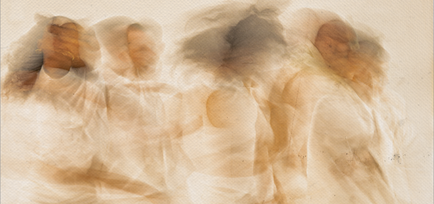 Blurred image of MFA in Dance Candidates dancing