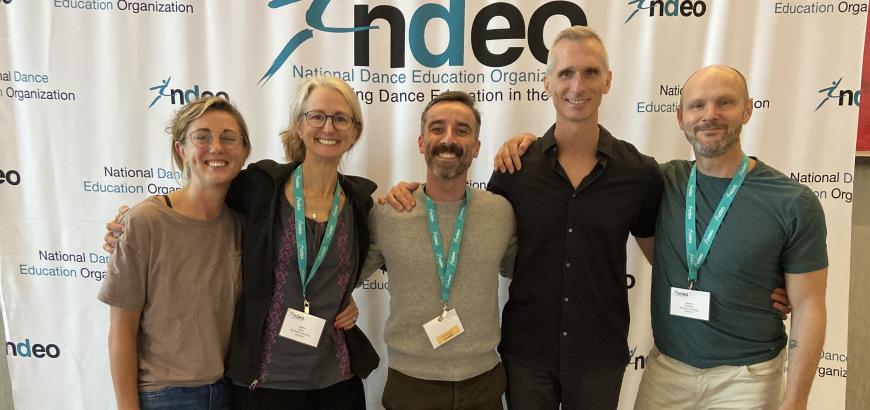 UW Alumni posing at the National Dance Education Organization Conference