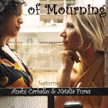 two women gazing at each other through broken window