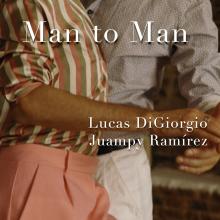 two men in tango embrace